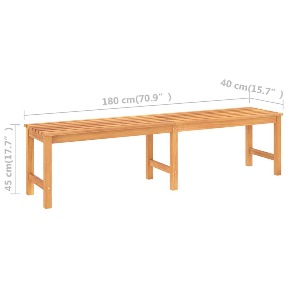 vidaXL Patio Bench 70.9" Solid Teak Wood, 316633. Picture 6
