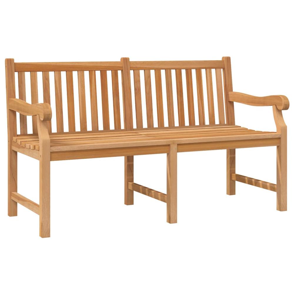 Patio Bench 59.1" Solid Teak Wood. Picture 1