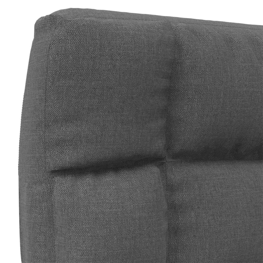 vidaXL Folding Floor Chair Dark Gray Fabric, 336585. Picture 7