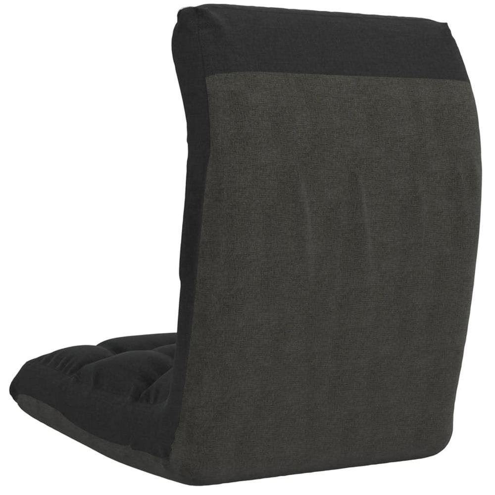 vidaXL Folding Floor Chair Black Fabric, 336590. Picture 5