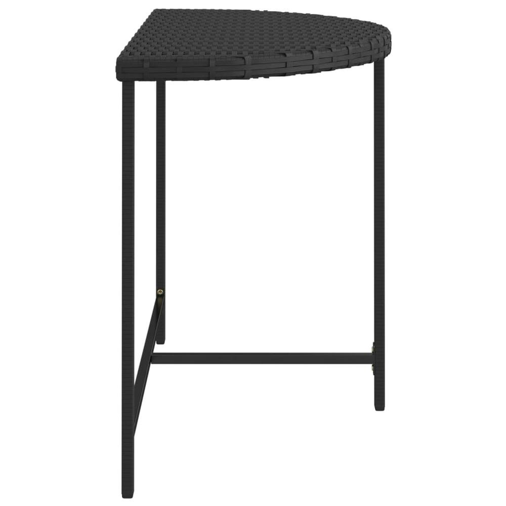 vidaXL Patio Table Black 39.4"x19.7"x29.5" Poly Rattan. Picture 5
