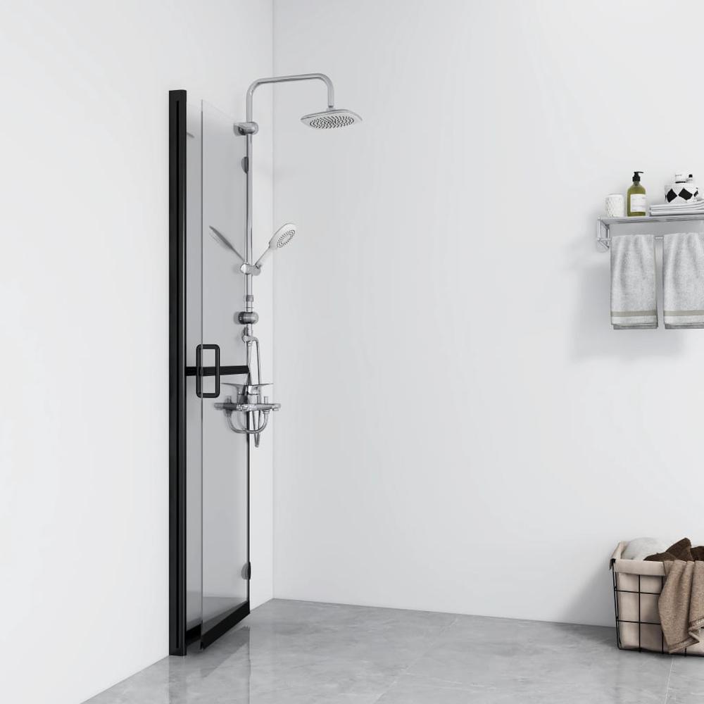 Foldable Walk-in Shower Wall Transparent ESG Glass 39.4"x74.8". Picture 2