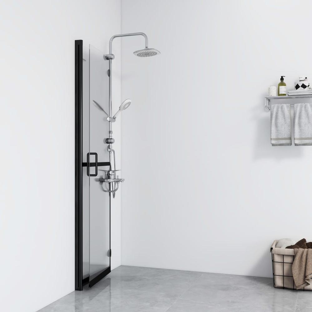 Foldable Walk-in Shower Wall Transparent ESG Glass 43.3"x74.8". Picture 2