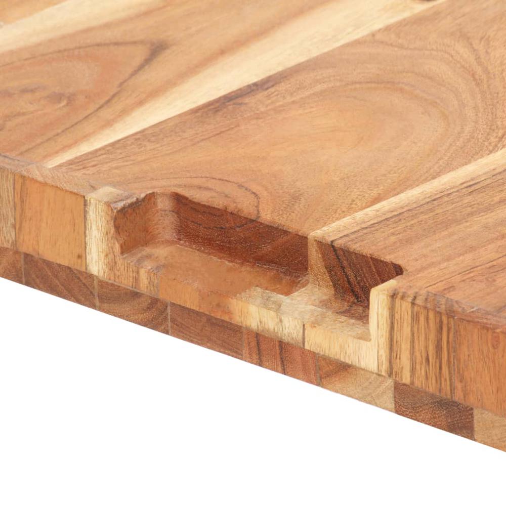 vidaXL Chopping Board 15.7"x11.8"x1.6" Solid Acacia Wood. Picture 6