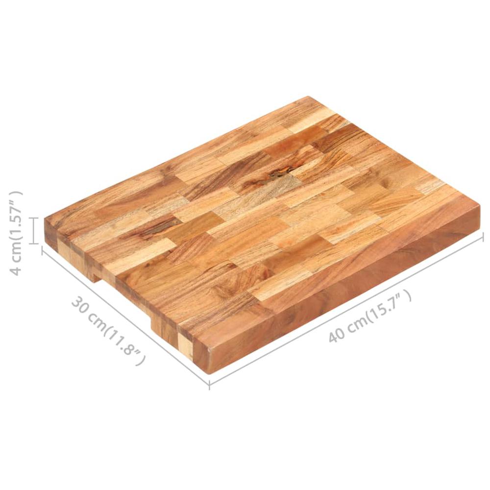 vidaXL Chopping Board 15.7"x11.8"x1.6" Solid Acacia Wood. Picture 8