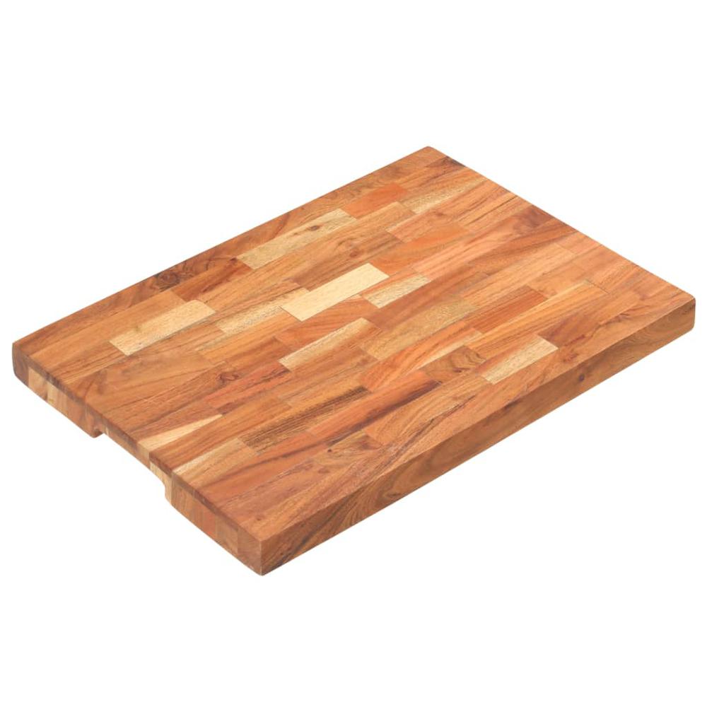 vidaXL Chopping Board 19.7"x13.8"x1.6" Solid Acacia Wood. Picture 9