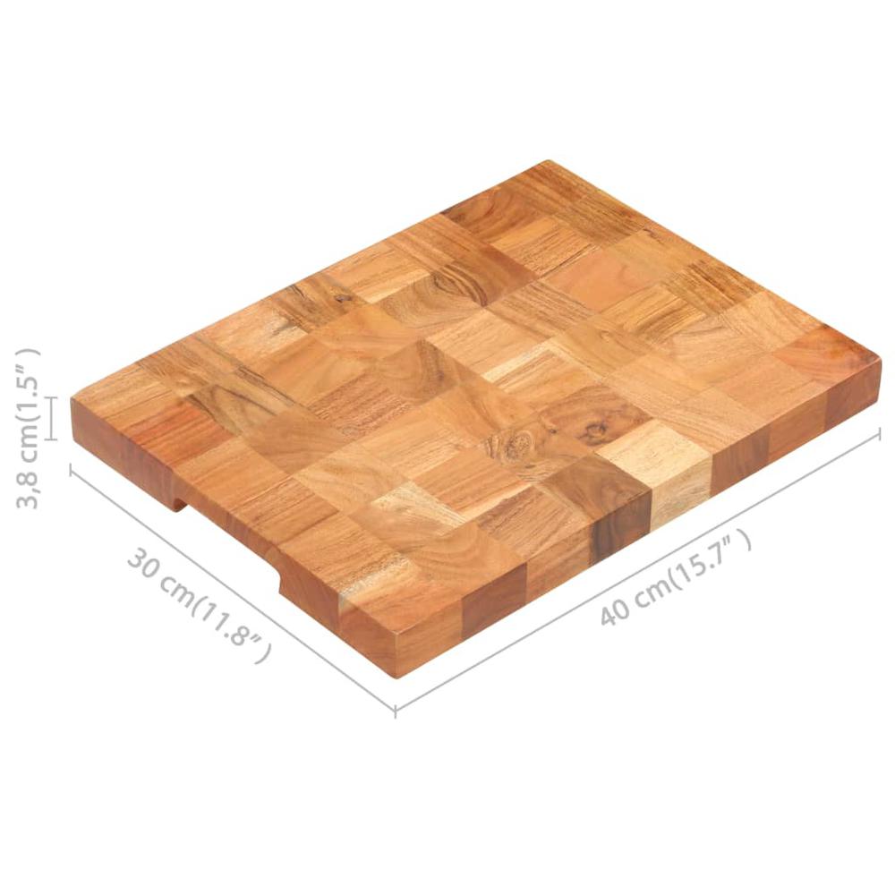 vidaXL Chopping Board 15.7"x11.8"x1.5" Solid Acacia Wood. Picture 8