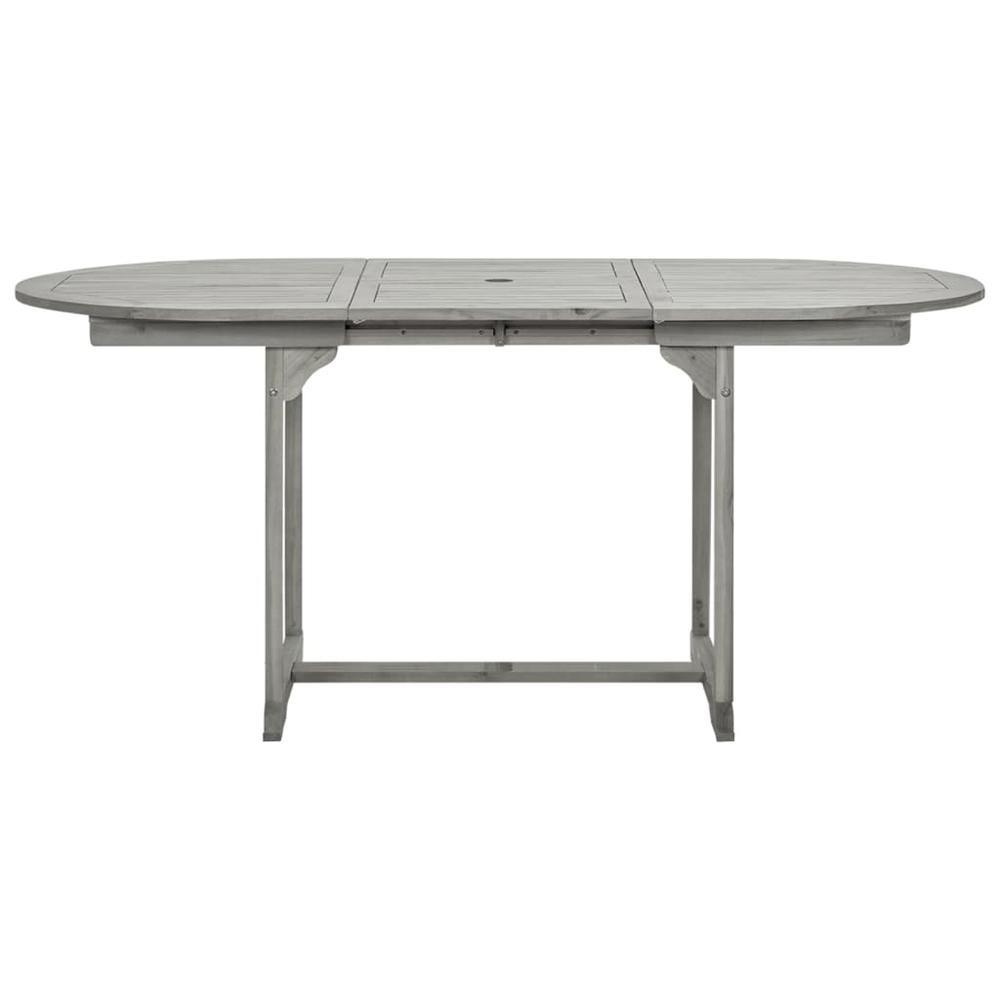 vidaXL Patio Dining Table (47.2"-66.9")x31.5"x29.5" Solid Acacia Wood, 316574. Picture 5