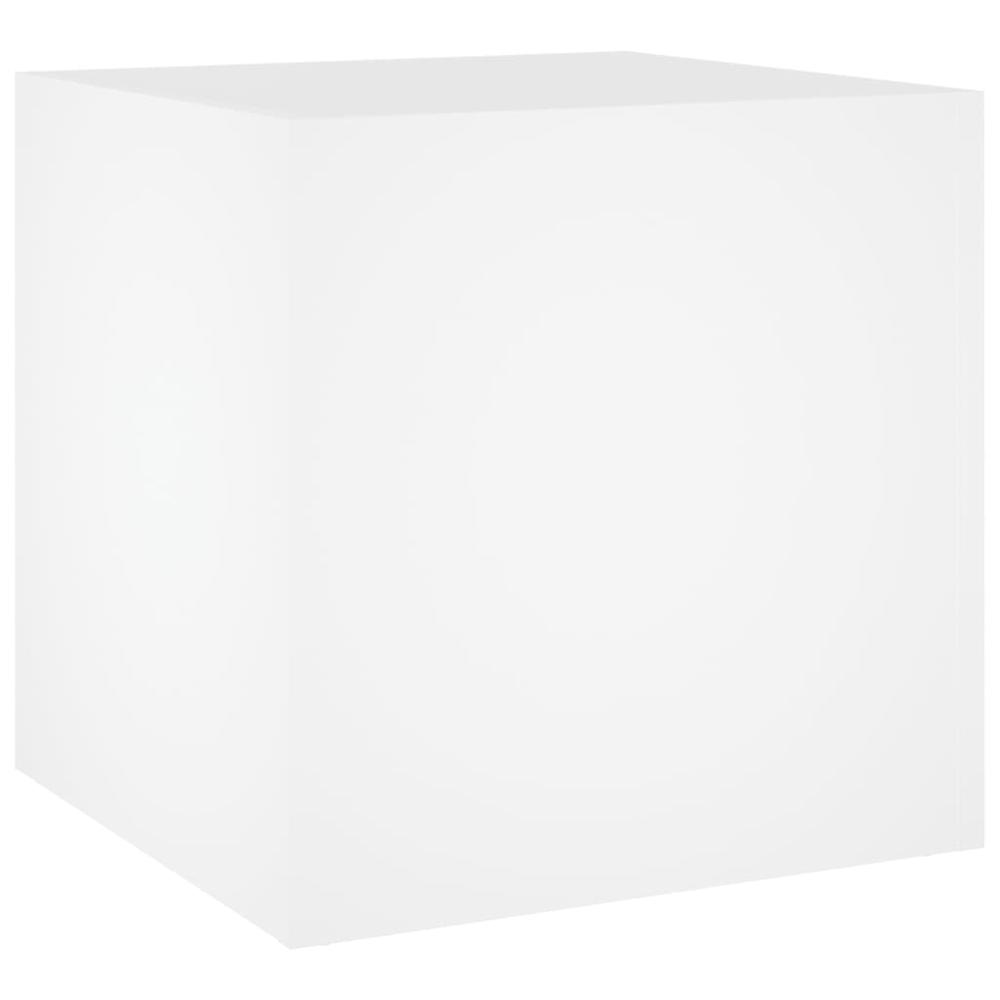 Planter Box White 15.7"x15.7"x15.7" Engineered Wood. Picture 1