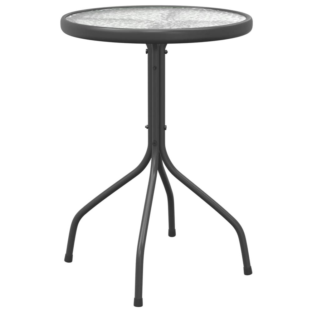 Patio Table Ã˜19.7"x28" Steel Anthracite. Picture 1