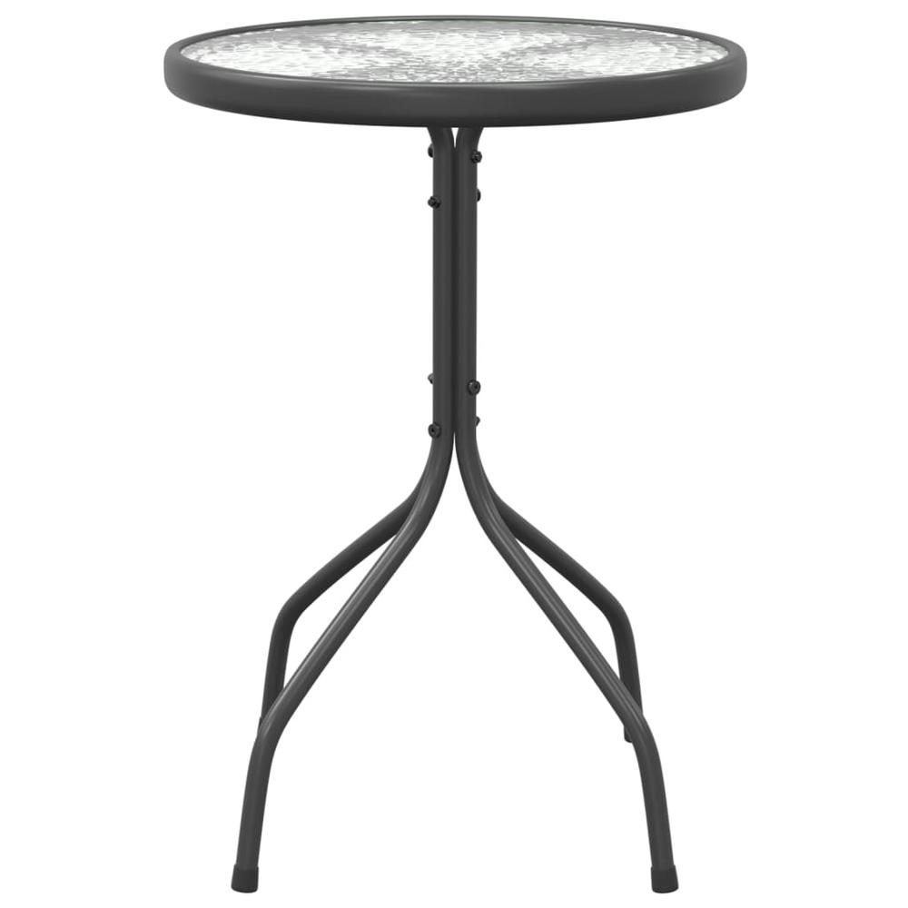 Patio Table Ã˜19.7"x28" Steel Anthracite. Picture 2