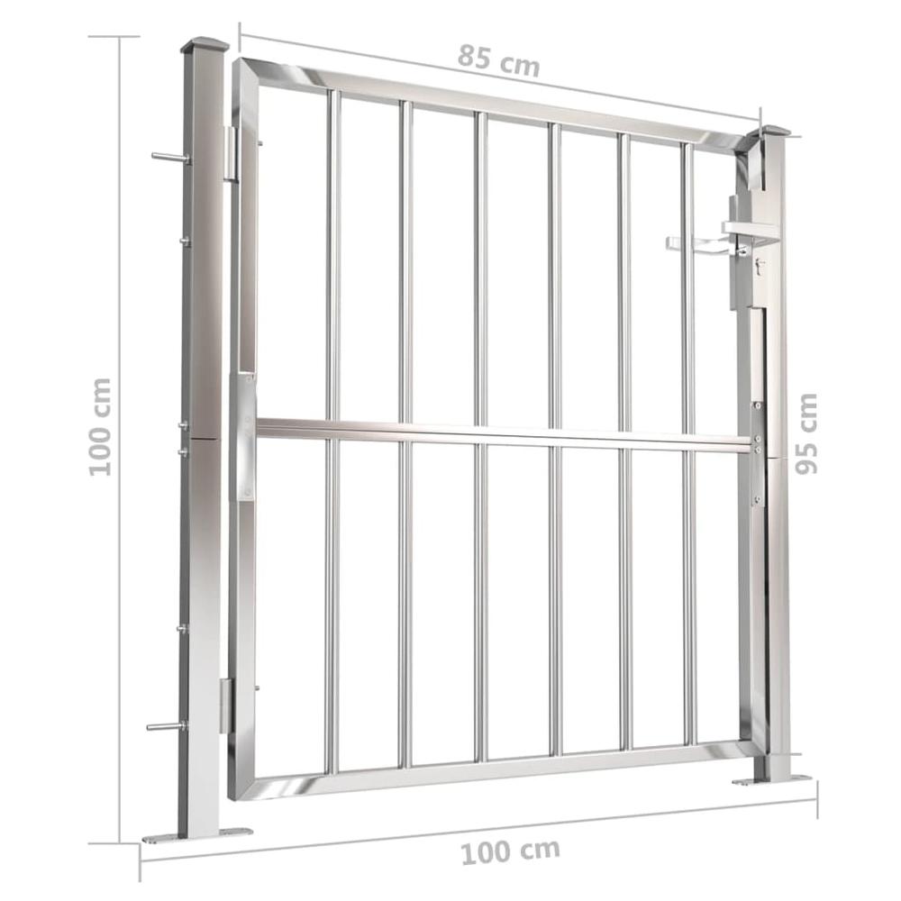 Garden Gate 39.4"x39.4" Stainless Steel. Picture 6