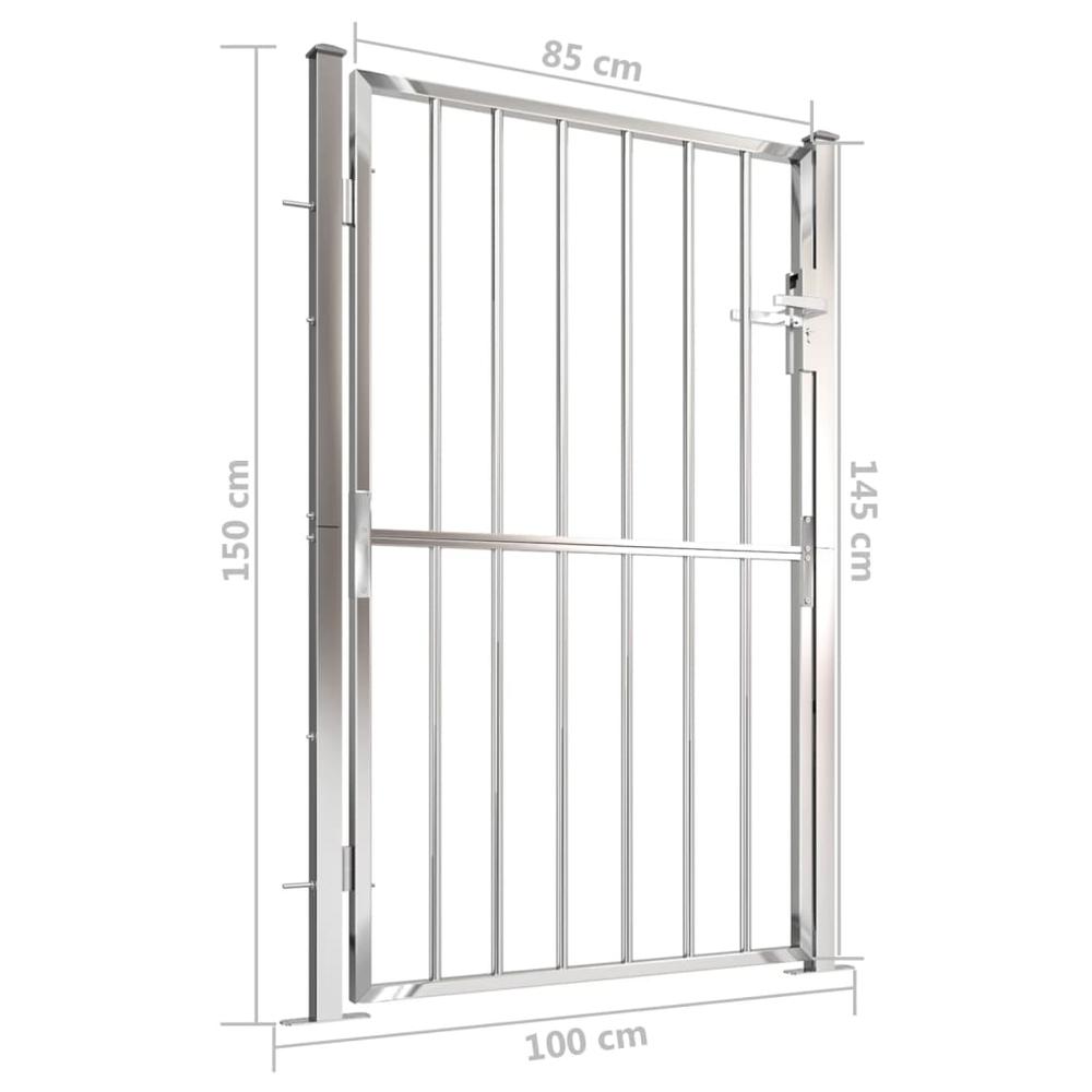 Garden Gate 39.4"x59.1" Stainless Steel. Picture 6