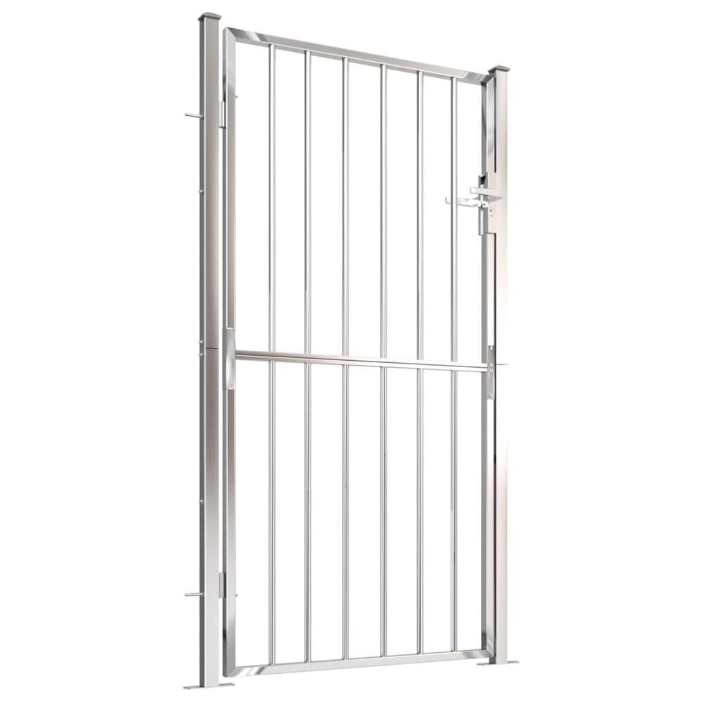 Garden Gate 39.4"x70.9" Stainless Steel. Picture 1