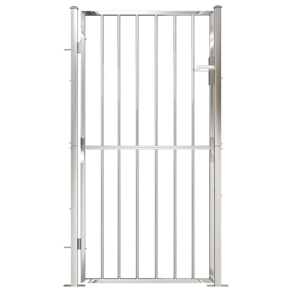 Garden Gate 39.4"x70.9" Stainless Steel. Picture 2