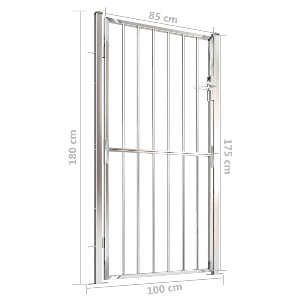 Garden Gate 39.4"x70.9" Stainless Steel. Picture 6