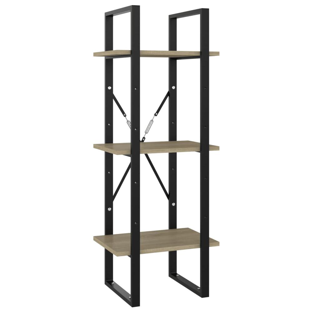 vidaXL 5-Tier Book Cabinet Sonoma Oak 15.7"x11.8"x68.9" Engineered Wood. Picture 5