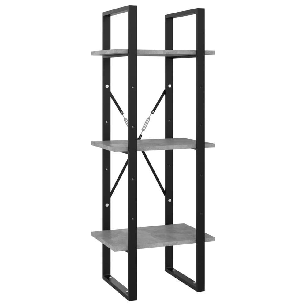 vidaXL 5-Tier Book Cabinet Concrete Gray 15.7"x11.8"x68.9" Engineered Wood. Picture 5