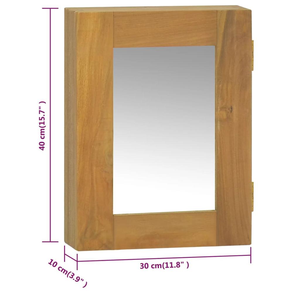 Mirror Cabinet 11.8"x3.9"x15.7" Solid Wood Teak. Picture 8