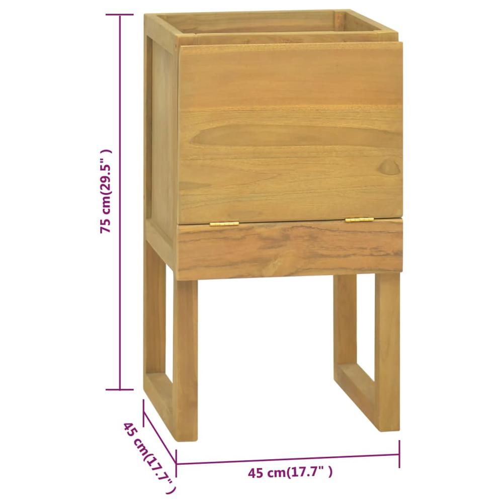Bathroom Cabinet 17.7"x17.7"x29.5" Solid Wood Teak. Picture 7