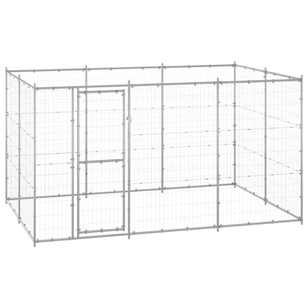 Outdoor Dog Kennel Galvanized Steel 78.1 ftÂ². Picture 6