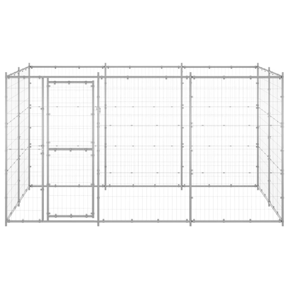 Outdoor Dog Kennel Galvanized Steel 78.1 ftÂ². Picture 1