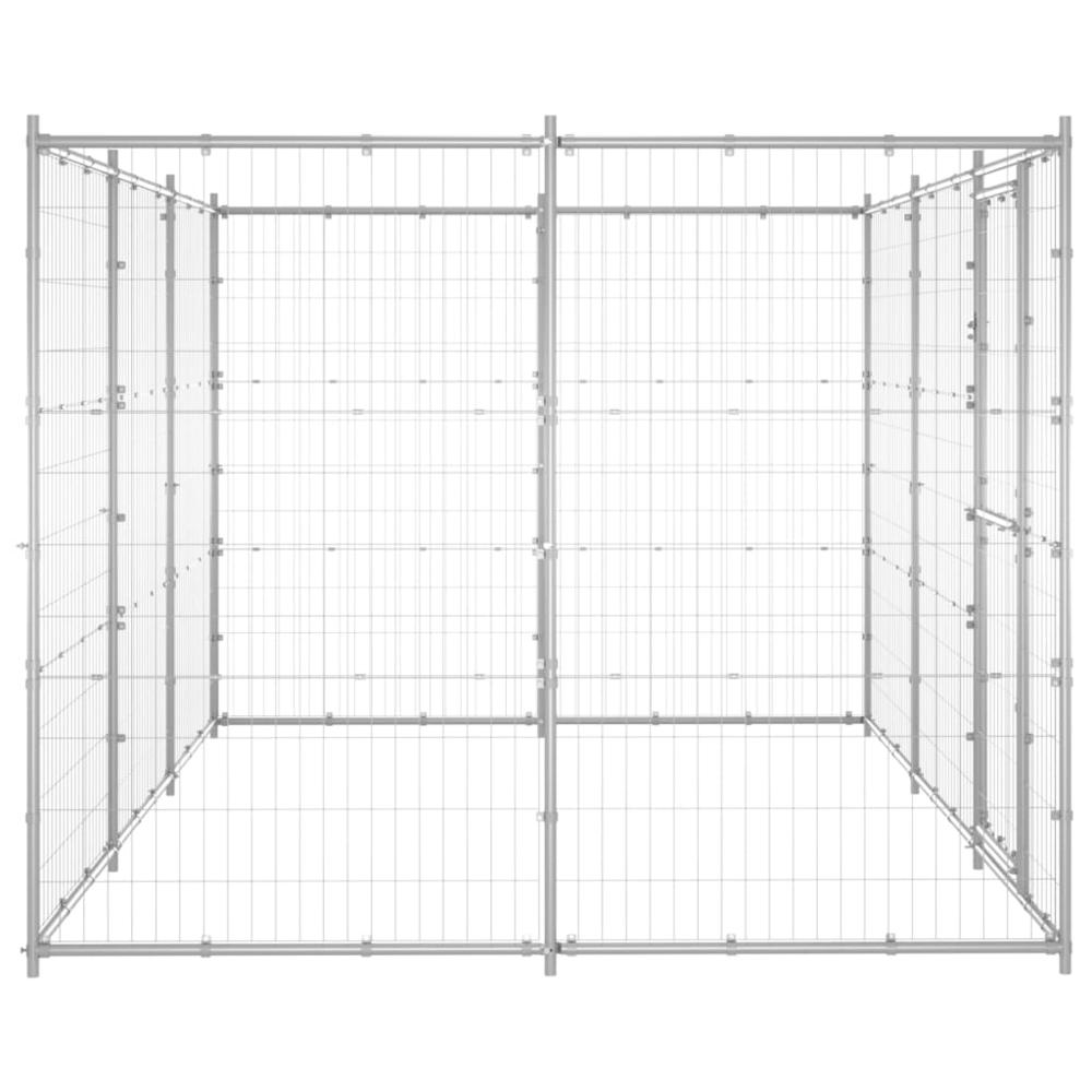Outdoor Dog Kennel Galvanized Steel 78.1 ftÂ². Picture 2