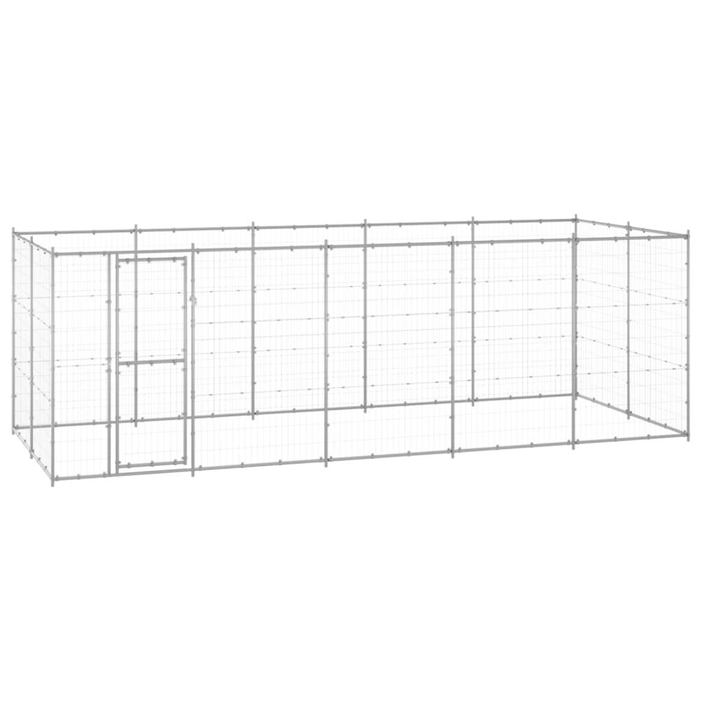 Outdoor Dog Kennel Galvanized Steel 130.2 ftÂ². Picture 6