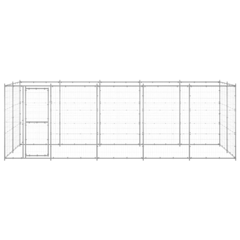 Outdoor Dog Kennel Galvanized Steel 130.2 ftÂ². Picture 1