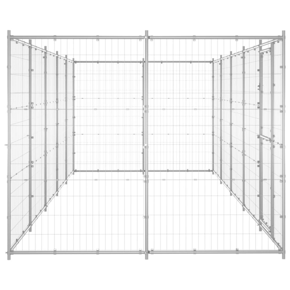 Outdoor Dog Kennel Galvanized Steel 130.2 ftÂ². Picture 2