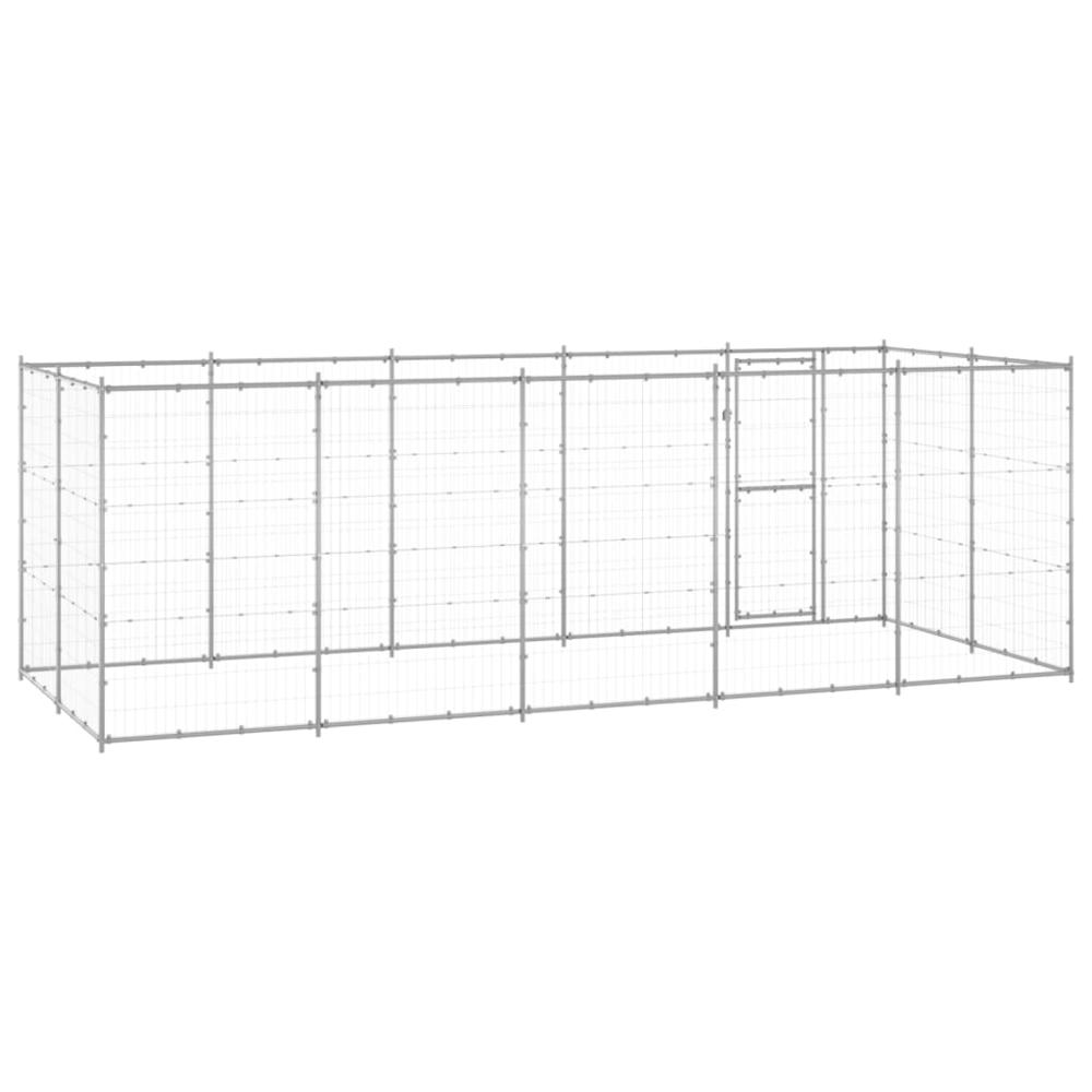 Outdoor Dog Kennel Galvanized Steel 130.2 ftÂ². Picture 3