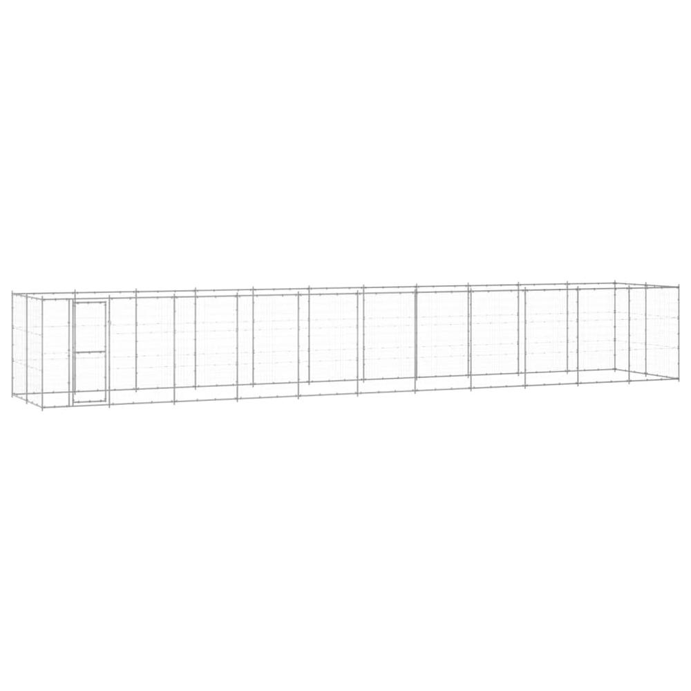 Outdoor Dog Kennel Galvanized Steel 286.5 ftÂ². Picture 1