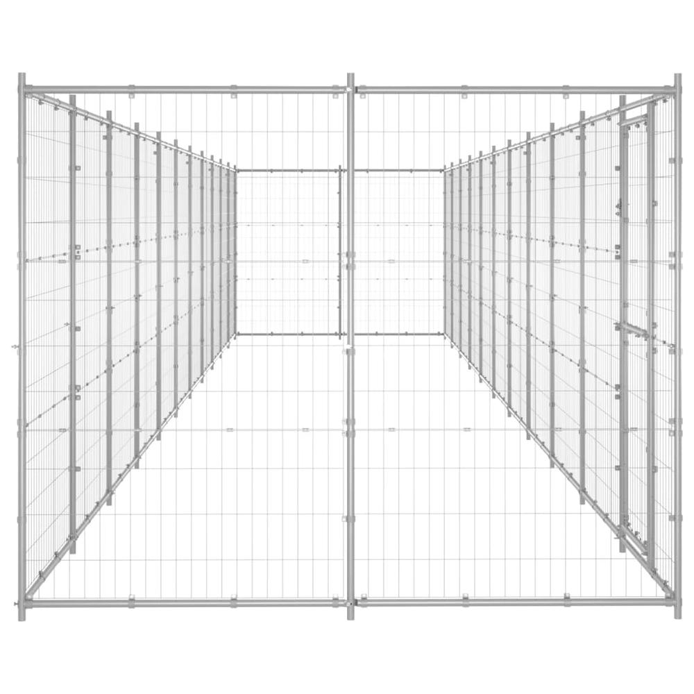 Outdoor Dog Kennel Galvanized Steel 286.5 ftÂ². Picture 2