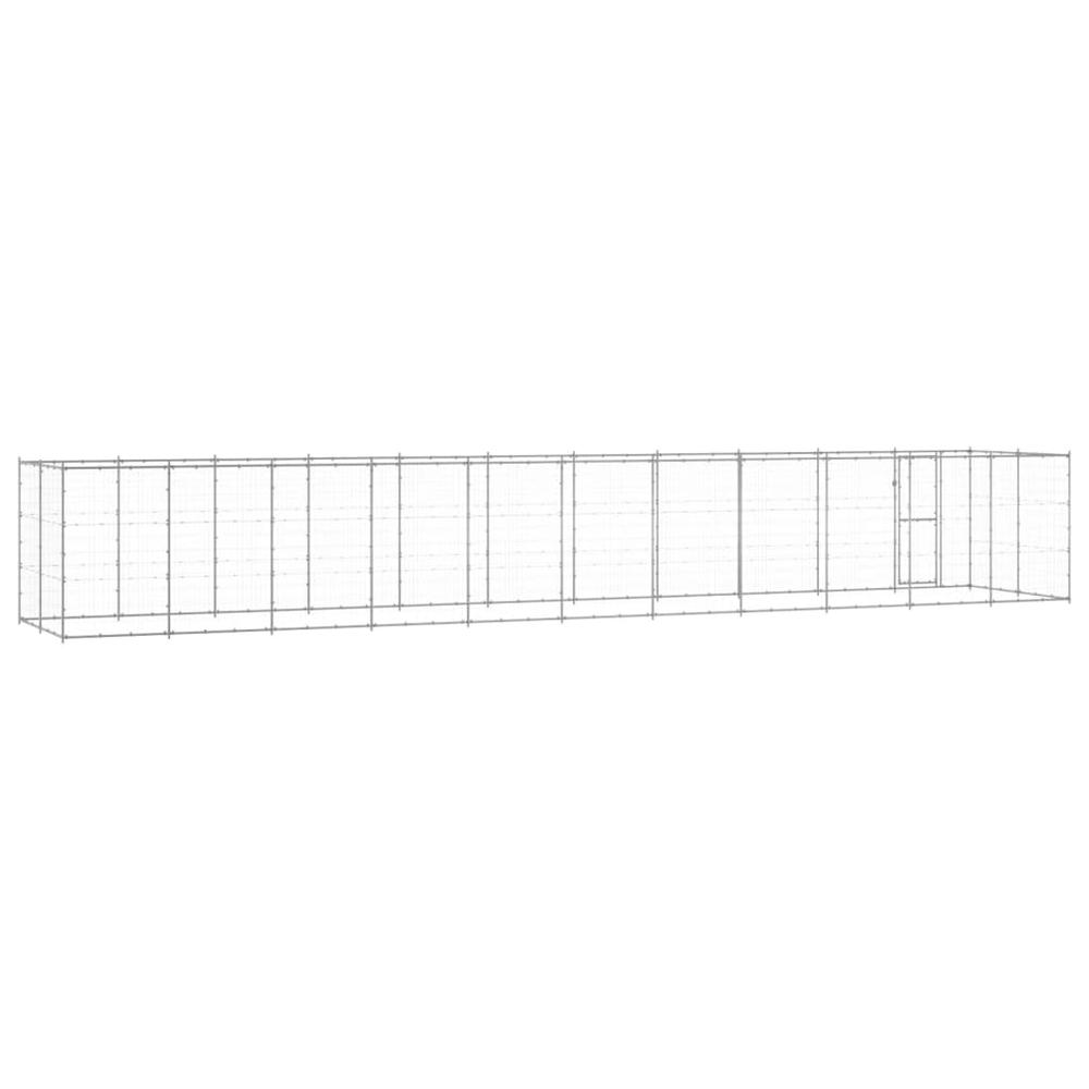 Outdoor Dog Kennel Galvanized Steel 286.5 ftÂ². Picture 3