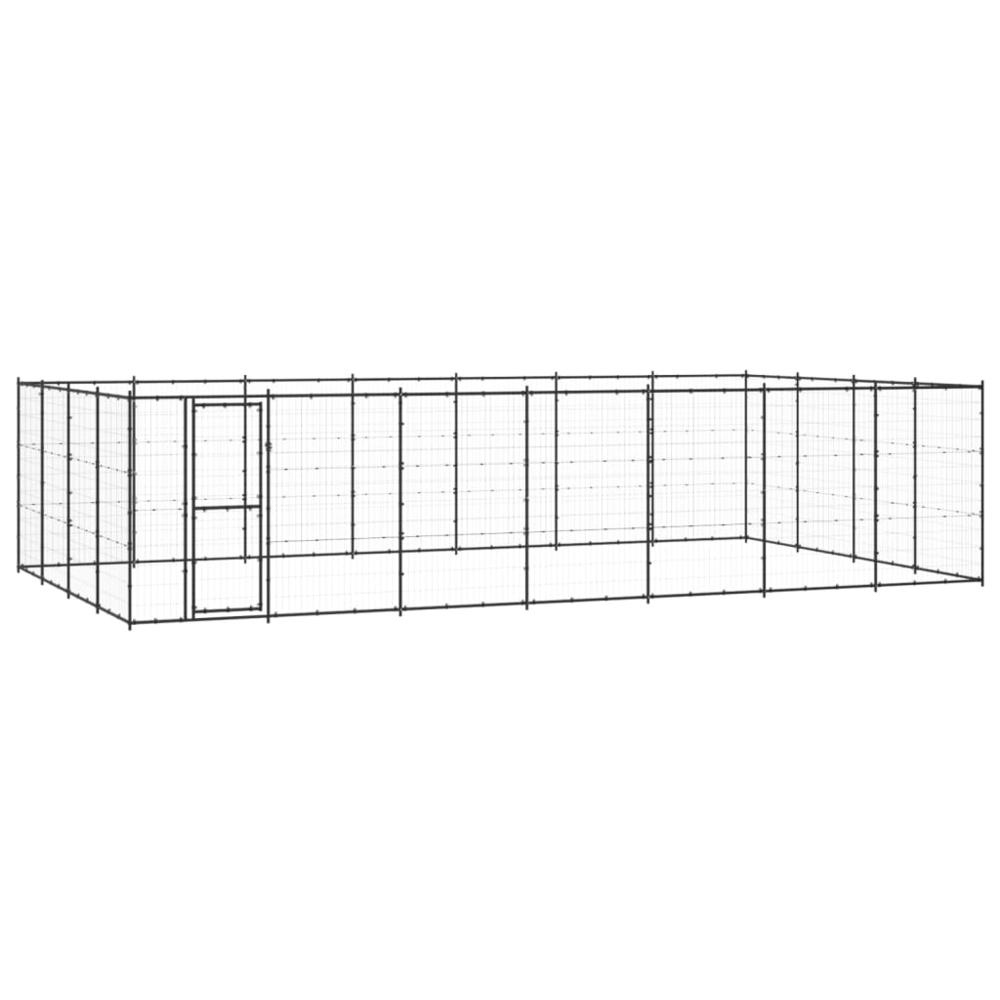 Outdoor Dog Kennel Steel 364.7 ftÂ². Picture 6
