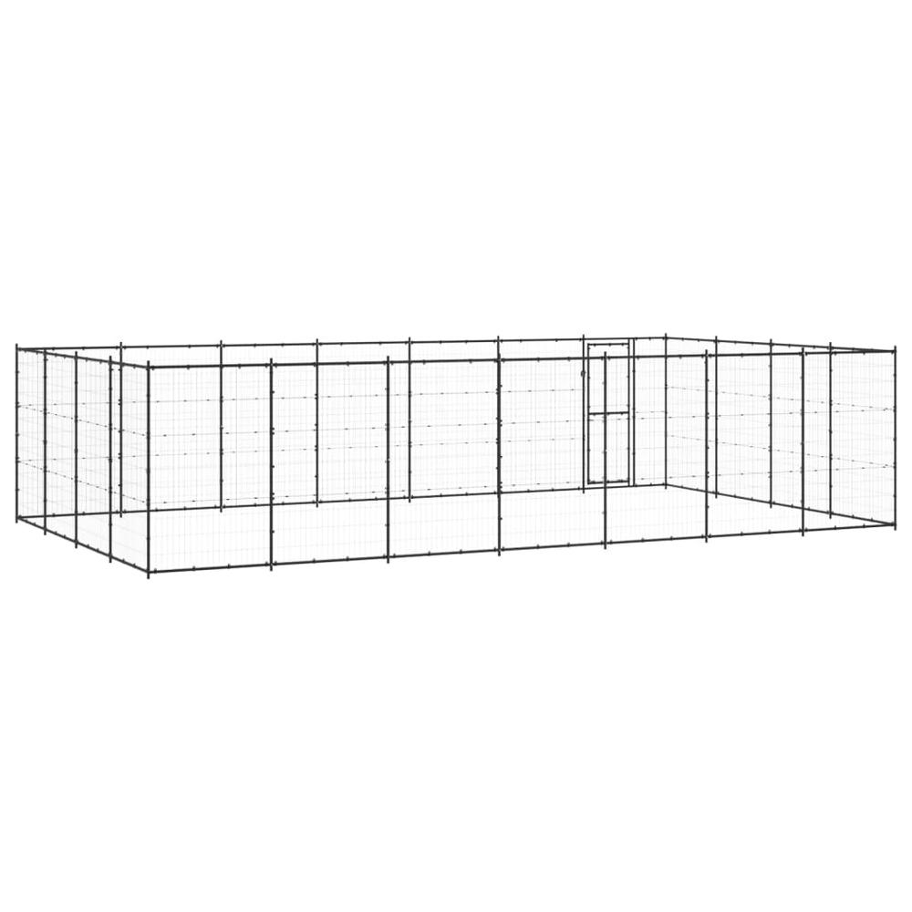 Outdoor Dog Kennel Steel 364.7 ftÂ². Picture 3
