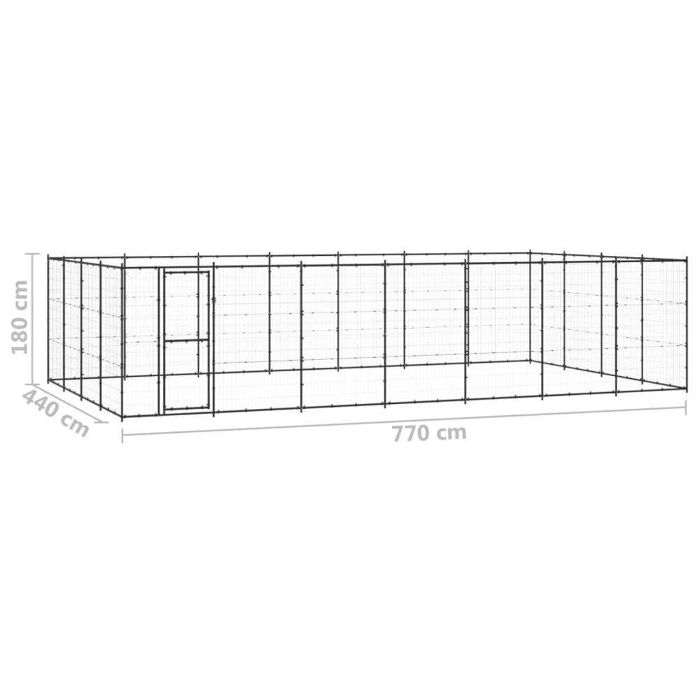 Outdoor Dog Kennel Steel 364.7 ftÂ². Picture 5