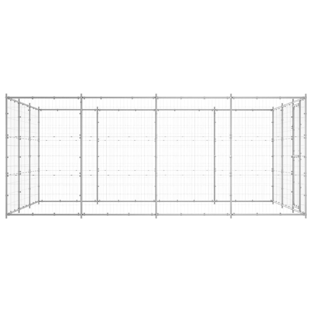 Outdoor Dog Kennel Galvanized Steel 156.3 ftÂ². Picture 2