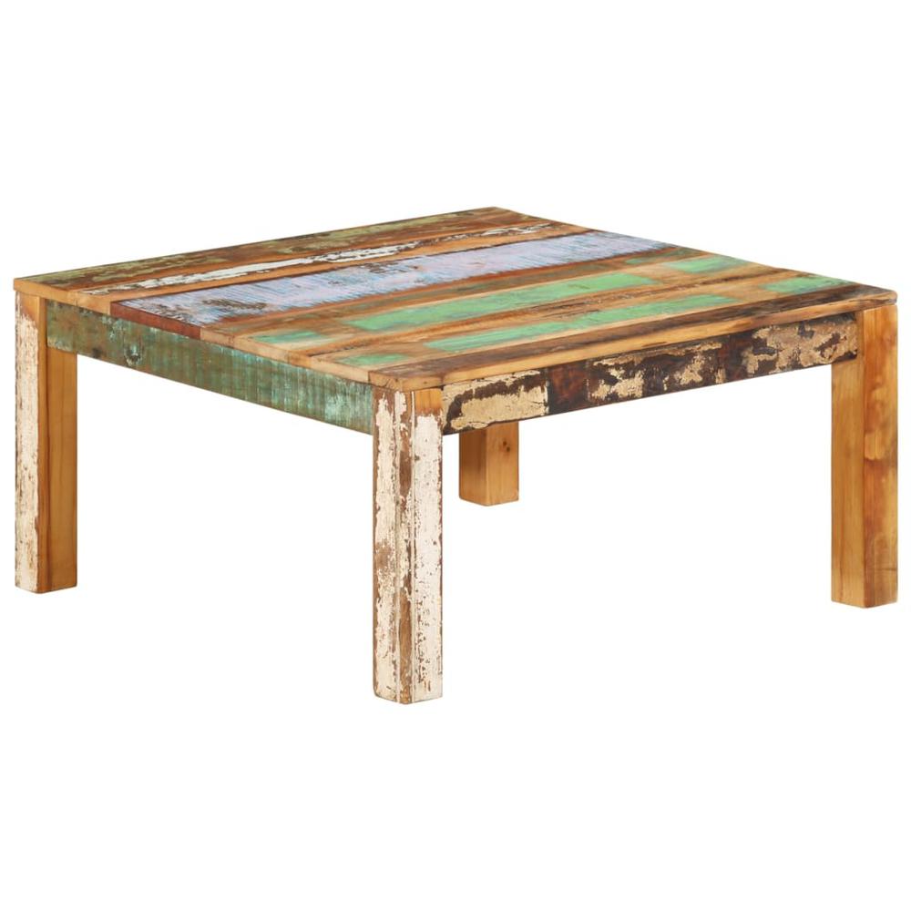 vidaXL Coffee Table 31.5"x31.5"x15.7" Solid Reclaimed Wood. Picture 8