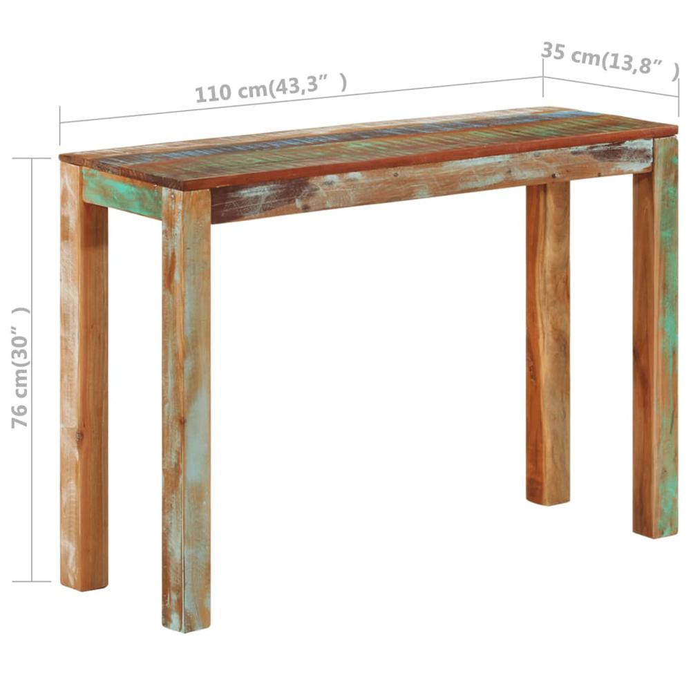 Console Table 43.3"x13.8"x29.9" Solid Reclaimed Wood. Picture 6