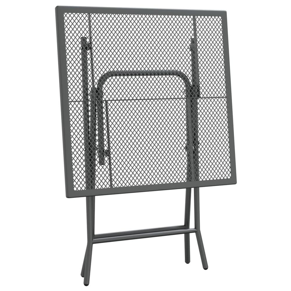 Patio Table 23.6"x23.6"x28.3" Expanded Metal Mesh Anthracite. Picture 5
