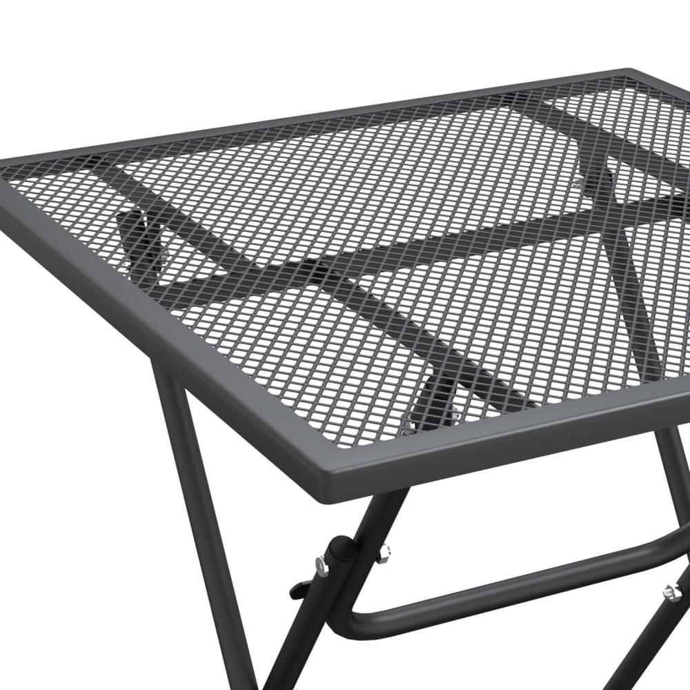 Patio Table 23.6"x23.6"x28.3" Expanded Metal Mesh Anthracite. Picture 6