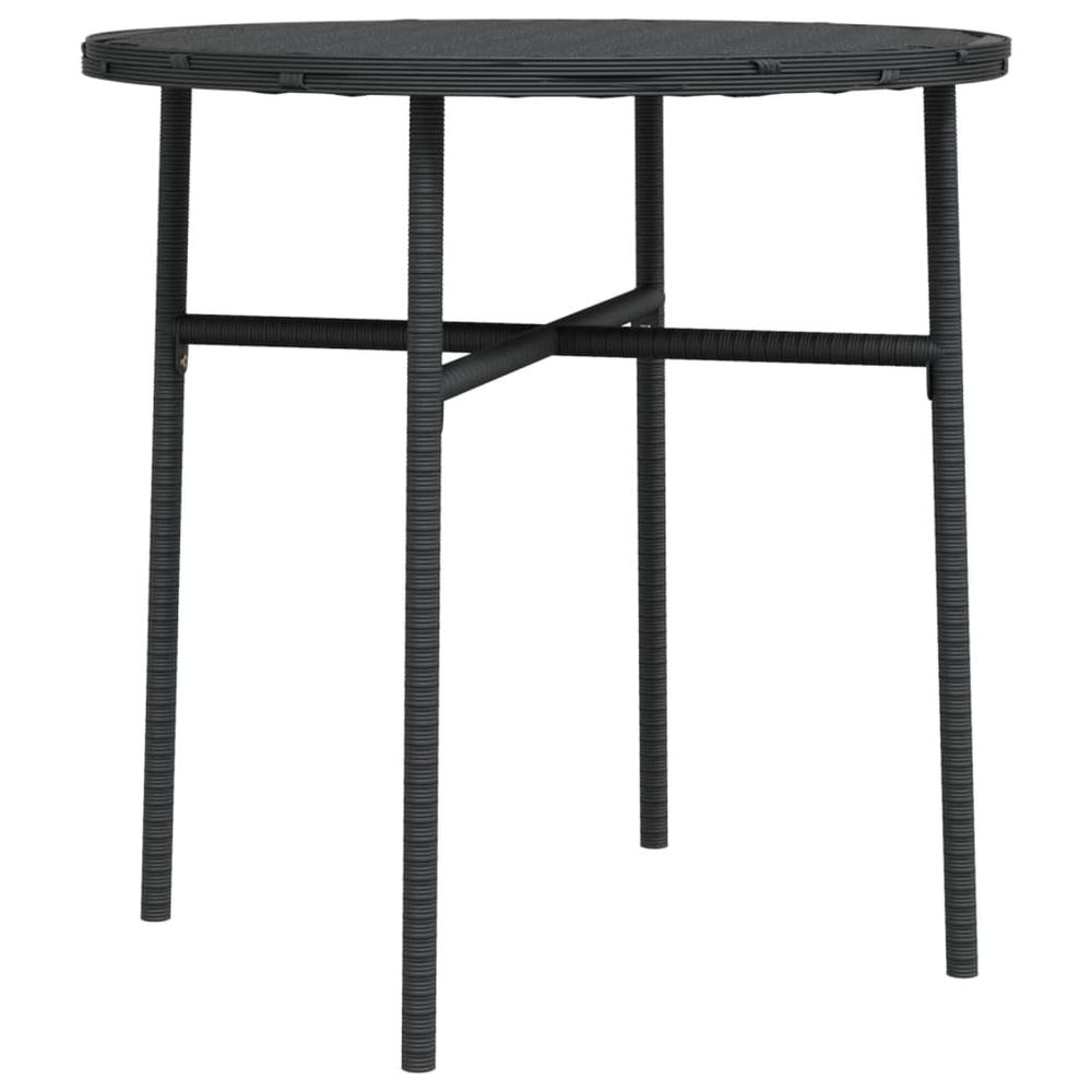 Tea Table Black 17.7" Poly Rattan. Picture 1