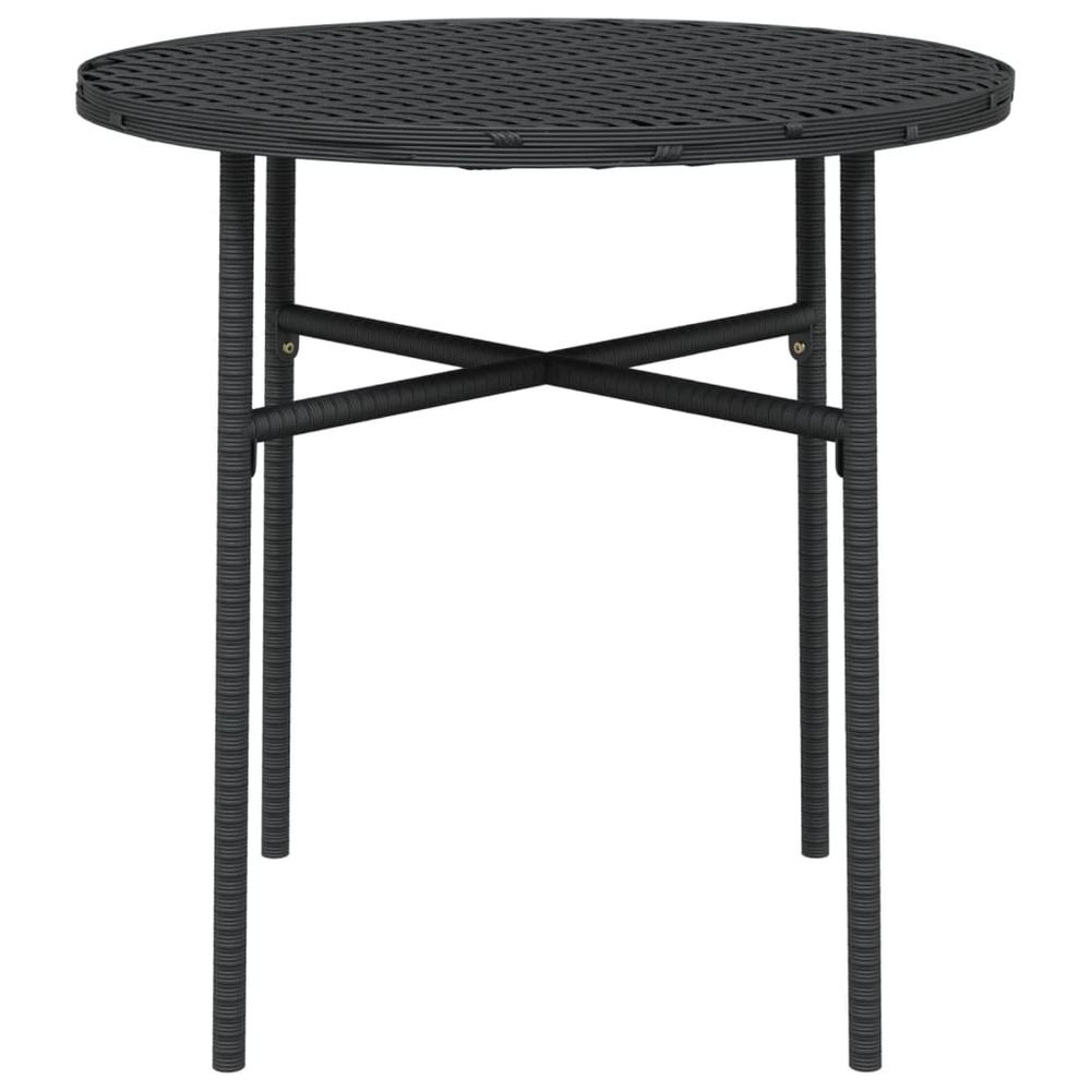 Tea Table Black 17.7" Poly Rattan. Picture 2