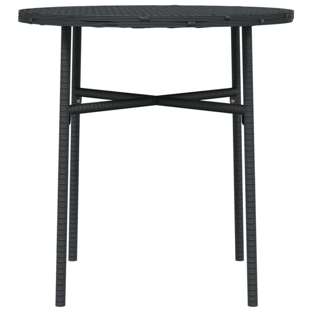 Tea Table Black 17.7" Poly Rattan. Picture 3