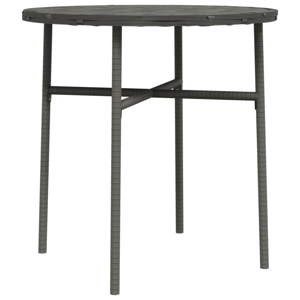 Tea Table Gray 17.7" Poly Rattan. Picture 1