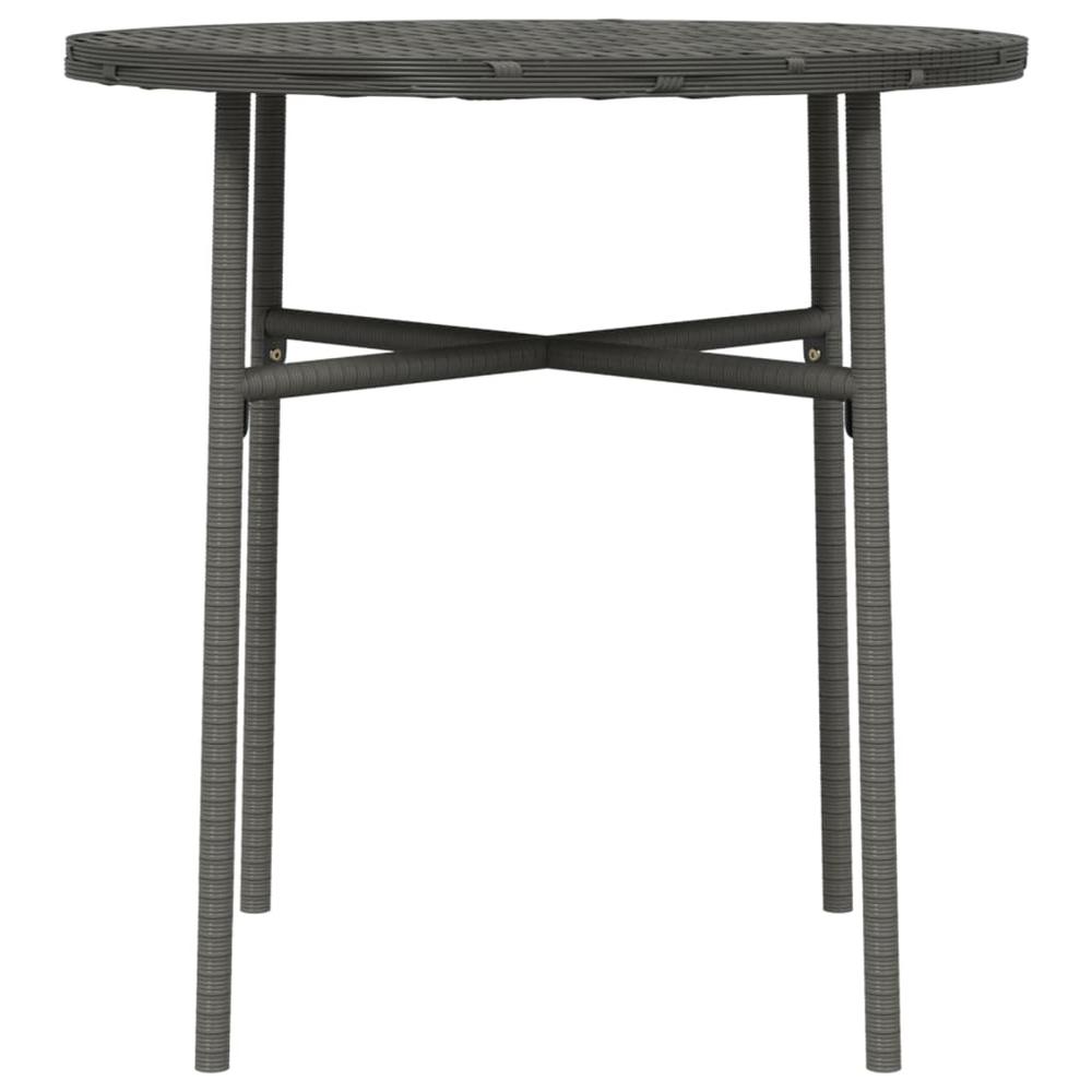 Tea Table Gray 17.7" Poly Rattan. Picture 3