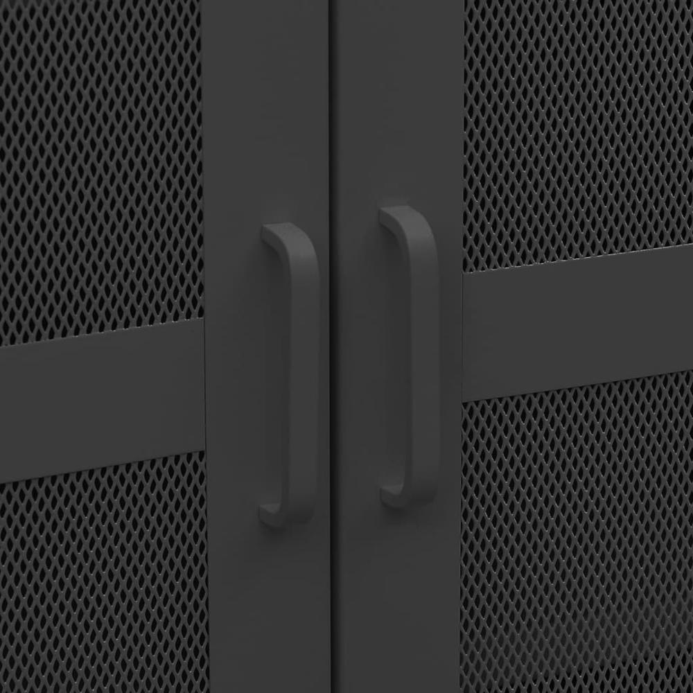 vidaXL Industrial Storage Cabinet Black 27.6"x15.7"x45.3" Metal. Picture 7