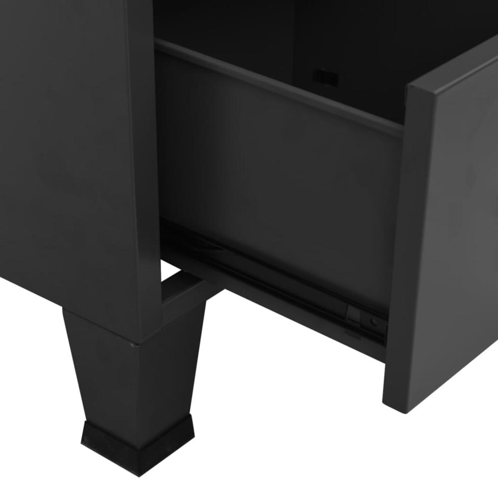 vidaXL Industrial Storage Cabinet Anthracite 27.6"x15.7"x45.3" Metal. Picture 8