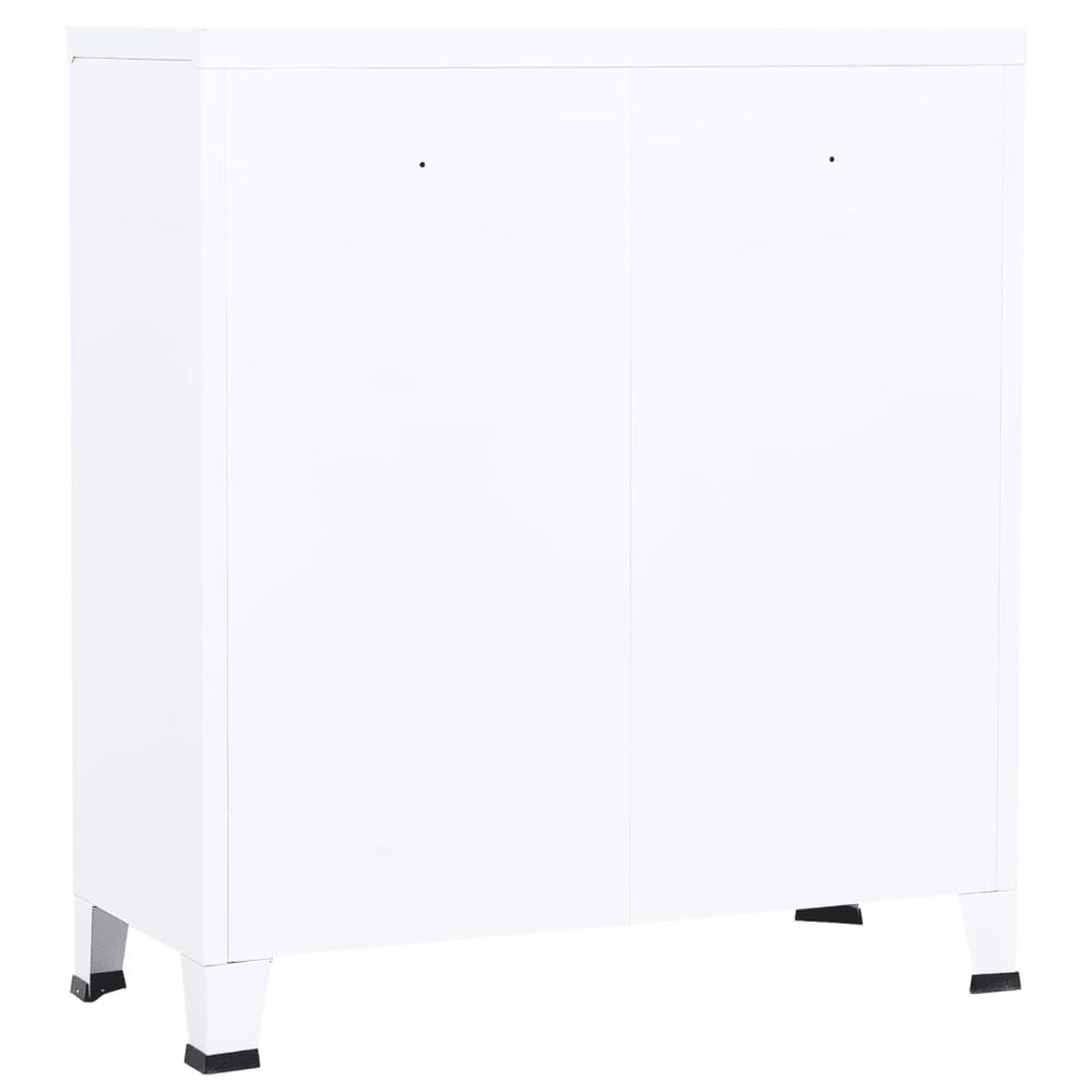 vidaXL Industrial Filing Cabinet White 35.4"x15.7"x39.4" Steel. Picture 6